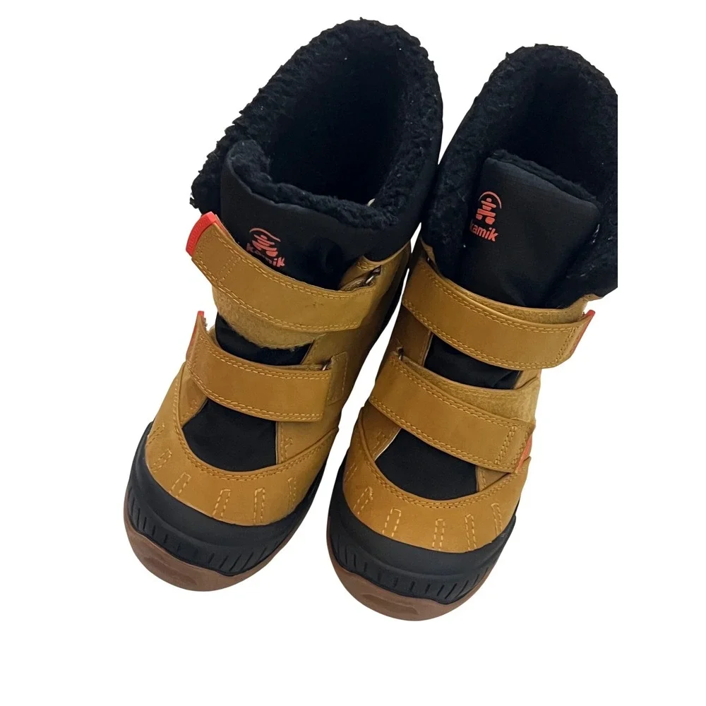 NEW Kamik Kids Parker Waterproof Winter Snow‎ Boots Tan Black Toddler Size 3